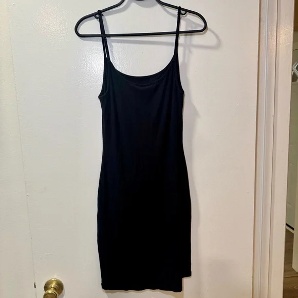 Skims Black Ribbed Slip Dress – Size L – Like New - Picture 4 of 8